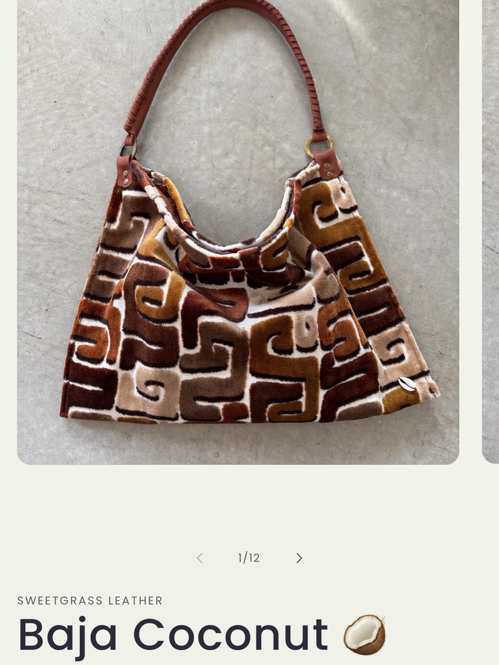 Sweet grass leather co. geo bag/tote - Picture 12 of 13